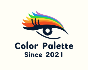 Colorful Eyeliner Eye logo design