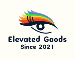 Colorful Eyeliner Eye logo design