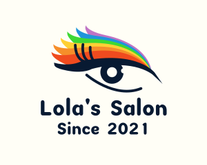 Colorful Eyeliner Eye logo design