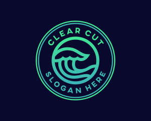 Simple Ocean Wave logo design