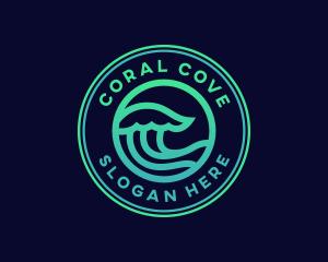 Simple Ocean Wave logo