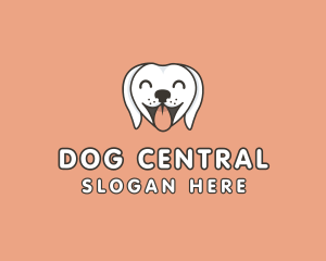 Cute Happy Dog logo design