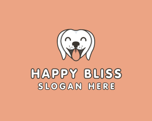 Cute Happy Dog logo design