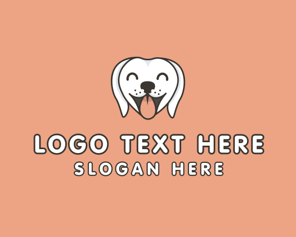 Cute Happy Dog logo