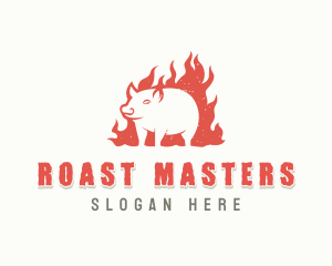 Pork Barbecue Grilling logo design