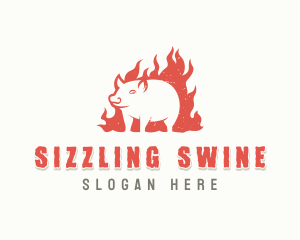 Pork Barbecue Grilling logo design