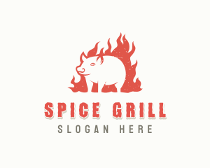 Pork Barbecue Grilling logo design