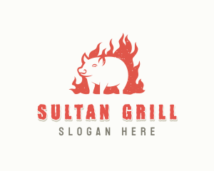 Pork Barbecue Grilling logo design