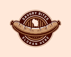 Wisconsin Bratwurst Hotdog logo design