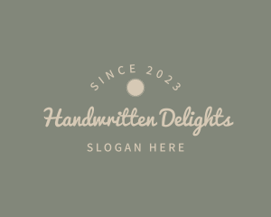 Simple Handwritten Cursive logo design