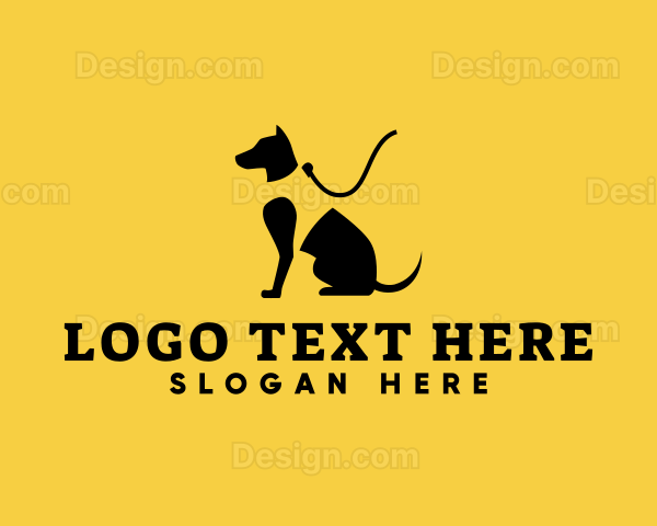 Canine Dog Leash Logo