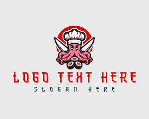 Knife Sushi Octopus Logo