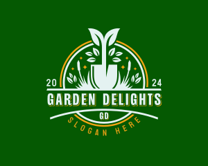 Shovel Planting Garden logo design