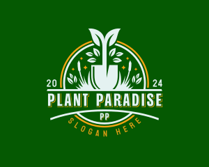 Shovel Planting Garden logo design