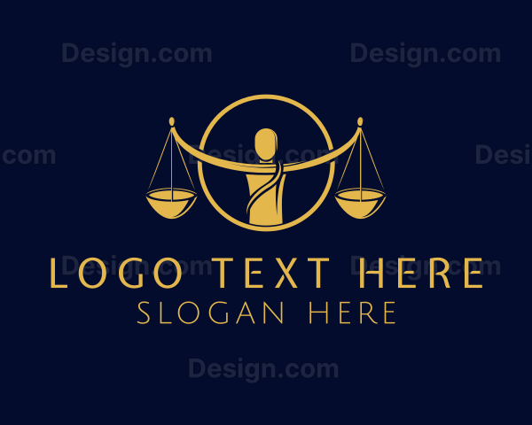 Elegant Scales Law Justice Logo