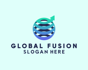 Global Business Arrow  logo design