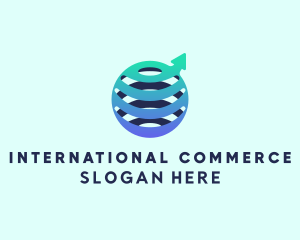 Global Business Arrow  logo design