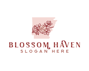 Blossom Flower Arkansas logo design