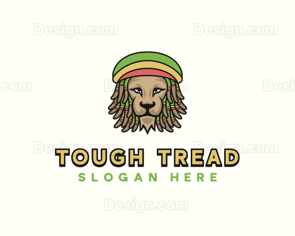 Rastafarian Reggae Lion Logo