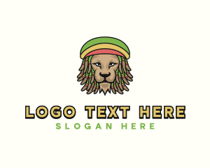 Rastafarian Reggae Lion logo