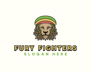 Rastafarian Reggae Lion Logo