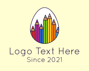 Coloring Pencil Egg logo