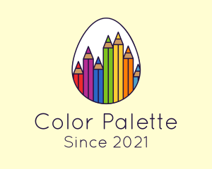 Coloring Pencil Egg logo