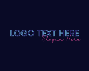 Studio - Neon Studio Wordmark logo design