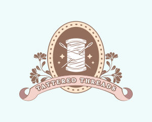 Sewing Needle Thread Spool logo design