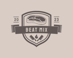 Meat Butcher Badge Logo