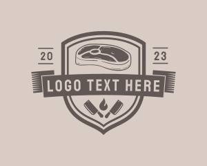 Meat - Meat Butcher Badge logo design