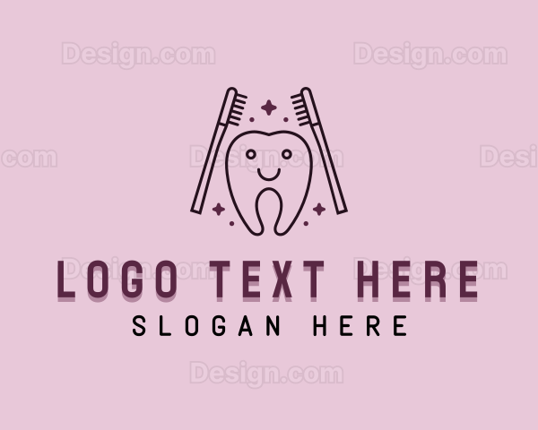 Dental Tooth Toothbrush Logo