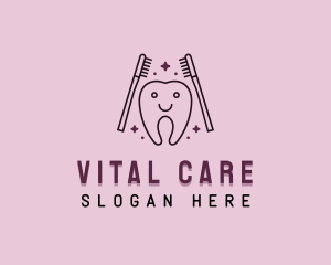 Dental Tooth Toothbrush Logo