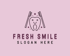 Dental Tooth Toothbrush logo