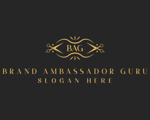 Luxury Scissors Stylist logo design