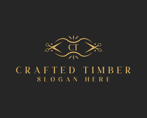 Luxury Scissors Stylist logo design