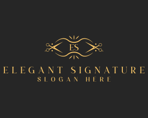 Luxury Scissors Stylist logo design