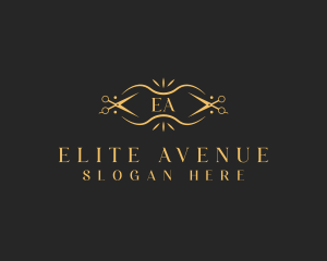 Luxury Scissors Stylist logo design