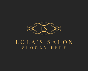 Luxury Scissors Stylist logo design