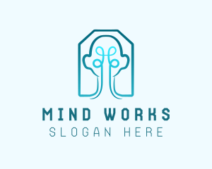 Human Brain Knot logo design