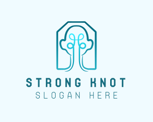 Human Brain Knot logo design