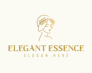 Gold Elegant Woman logo design