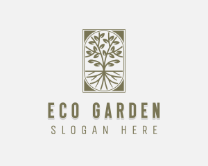 Tree Gardening Eco logo design