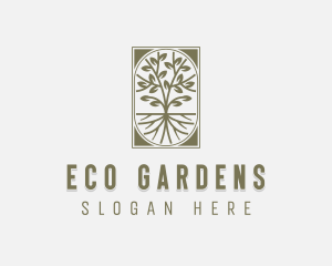 Tree Gardening Eco logo design