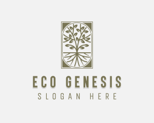 Tree Gardening Eco logo design