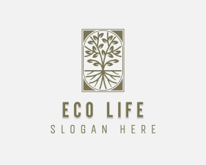 Tree Gardening Eco logo design