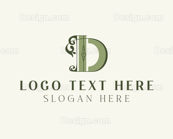 Organic Boutique Letter D Logo