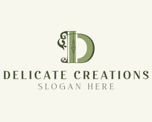 Organic Boutique Letter D logo design