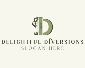 Organic Boutique Letter D logo design