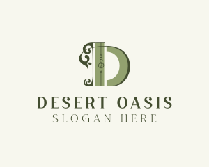 Organic Boutique Letter D logo design